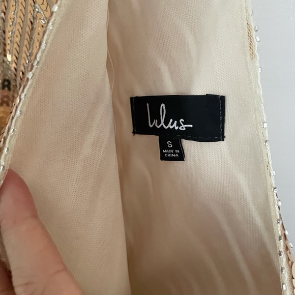 NWT Lulu’s Gold Sequin Bodycon Party Dress, Small - Picture 4 of 7